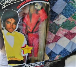 12" 7800 MICHAEL JACKSON SUPERSTAR DOLL 1980S, THRILLER ORIGINAL OUTFIT IN BOX